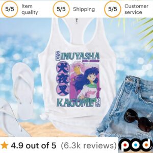 InuYasha half Demon Kagome Duo Glitter T Shirt