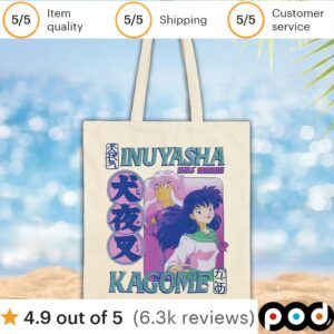 InuYasha half Demon Kagome Duo Glitter T Shirt