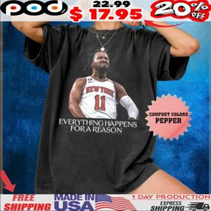 Jalen Brunson Everything Happens For A Reason New York Basketball Vintage T Shirt