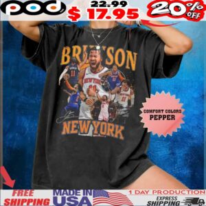 Jalen Brunson New York Basketball 2025 NBA Playoffs Signature Vintage Bootleg T Shirt
