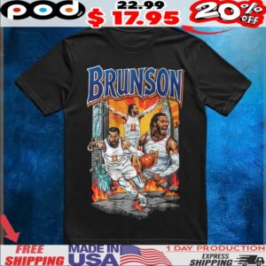 Jalen Brunson New York Knicks Basketball Graphic Comic Collage T Shirt