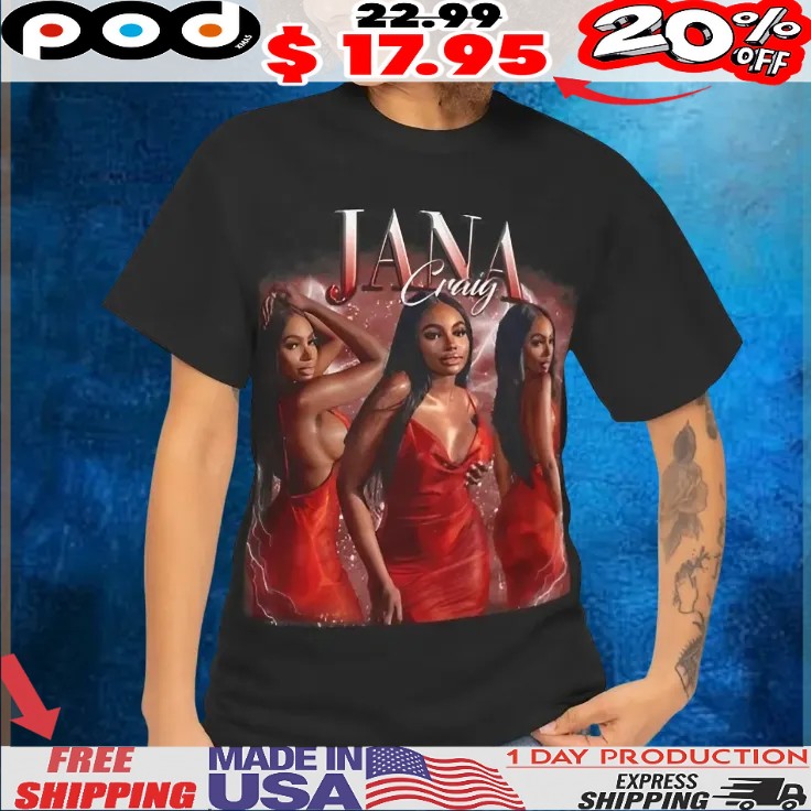 Jana Craig Vintage Bootleg Style T Shirt