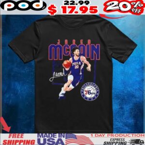 Jared McCain Philadelphia 76ers basketball player signature shirt