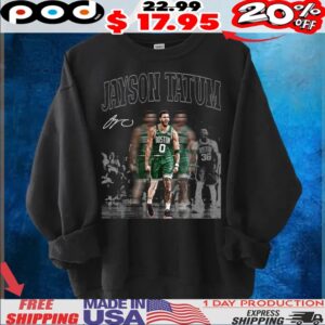 Jayson Tatum Boston Basketball Silhouette Vintage Signature Shirt