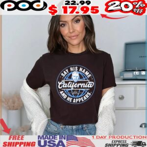 Joe Hendry say his name california and he appears shirt