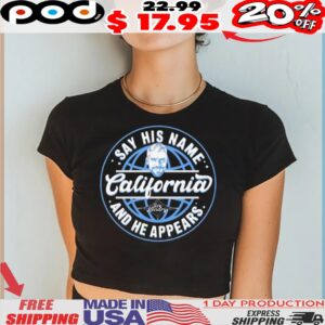 Joe Hendry say his name california and he appears shirt