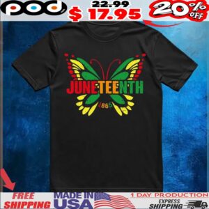 Juneteenth Butterfly 1896 Butterfly 2025 Black Independence Day T Shirt