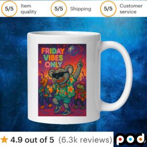 Koala Hawaiian Friday Vibes Only T Shirt
