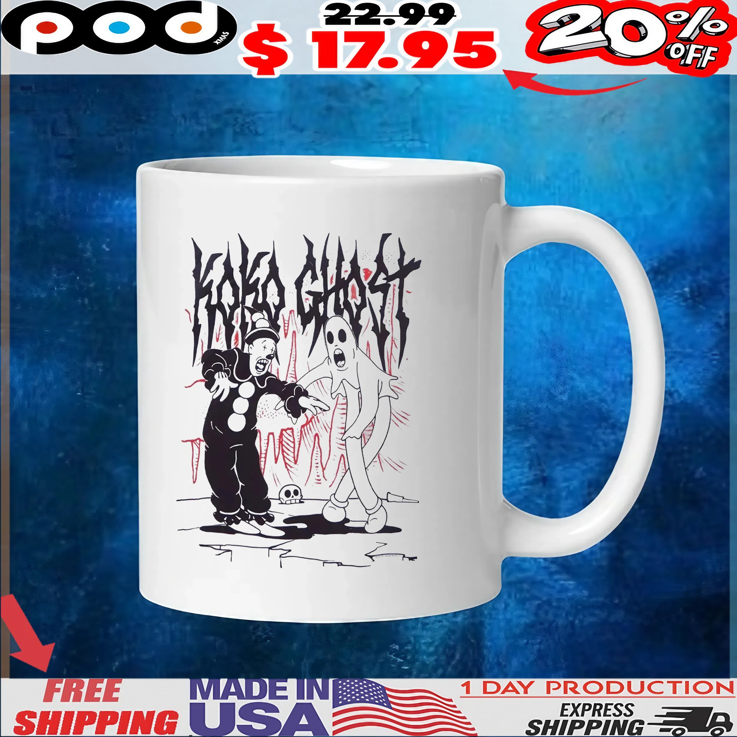 Koko The Clown Ghost Death Metal T Shirt