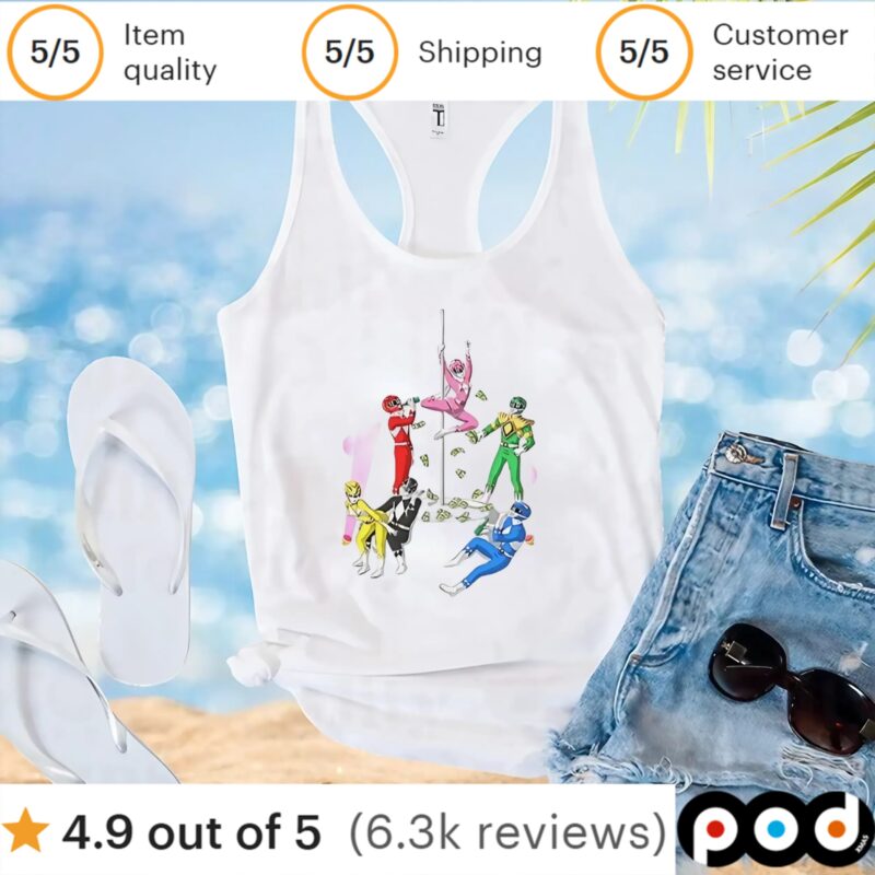 Power Rangers turn up t shirt