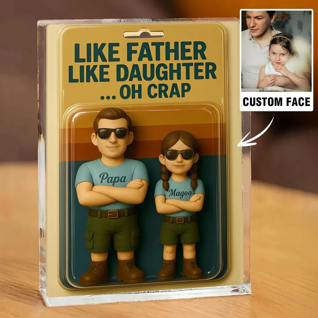 Like Father Like Daughter Oh Crap Custom Photo Dad And Kids Father's Day Acrylic Block Plaque Like Father Like Daughter Oh Crap Custom Photo Dad And Kids Father's Day Acrylic Block Plaque
