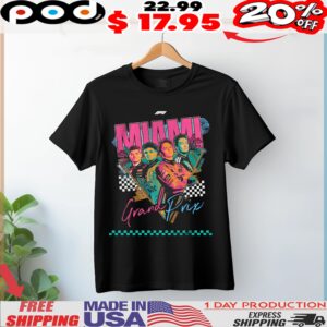Miami Grand Prix pastel palm trees vintage shirt