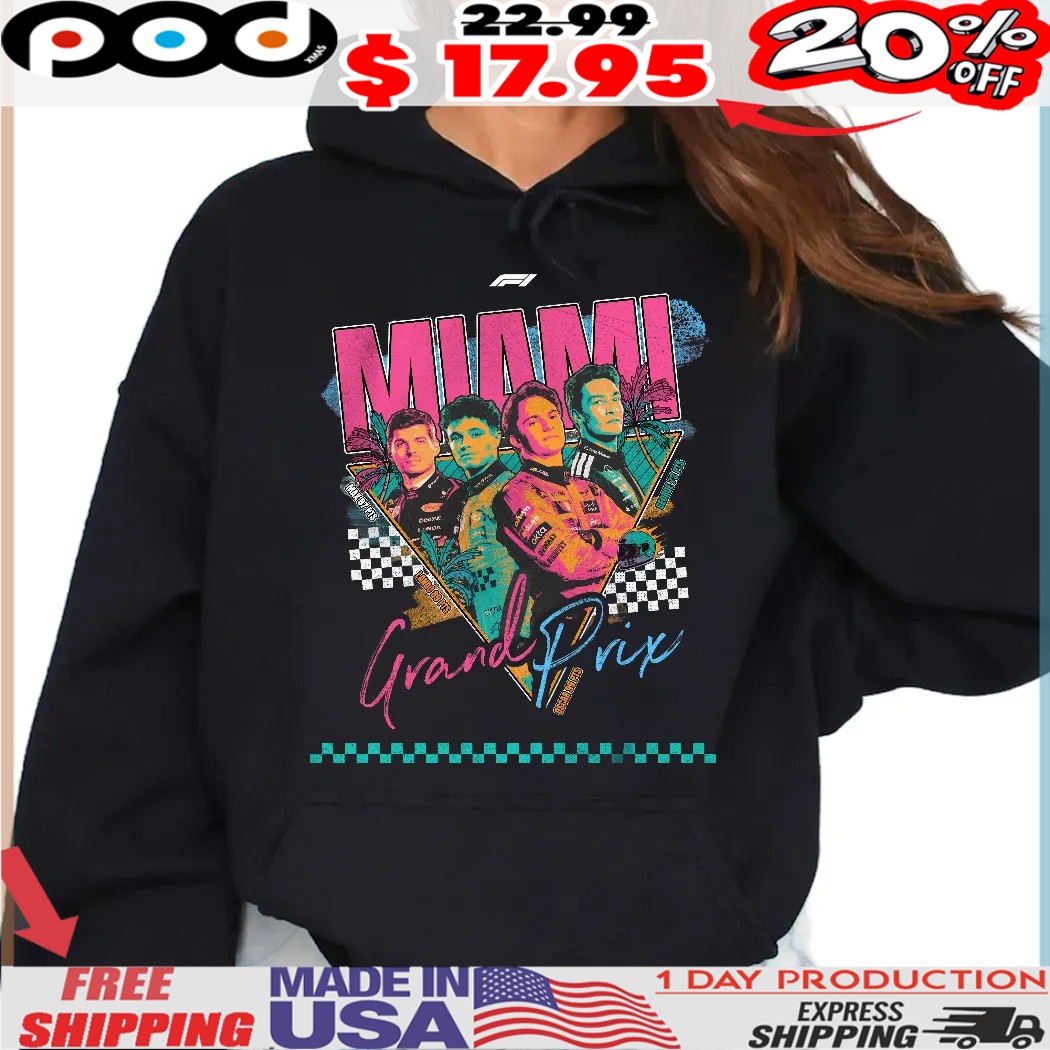 Miami Grand Prix pastel palm trees vintage shirt