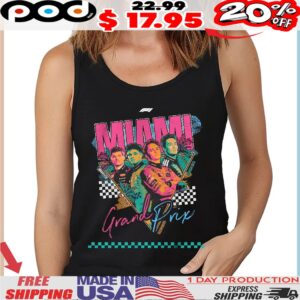 Miami Grand Prix pastel palm trees vintage shirt