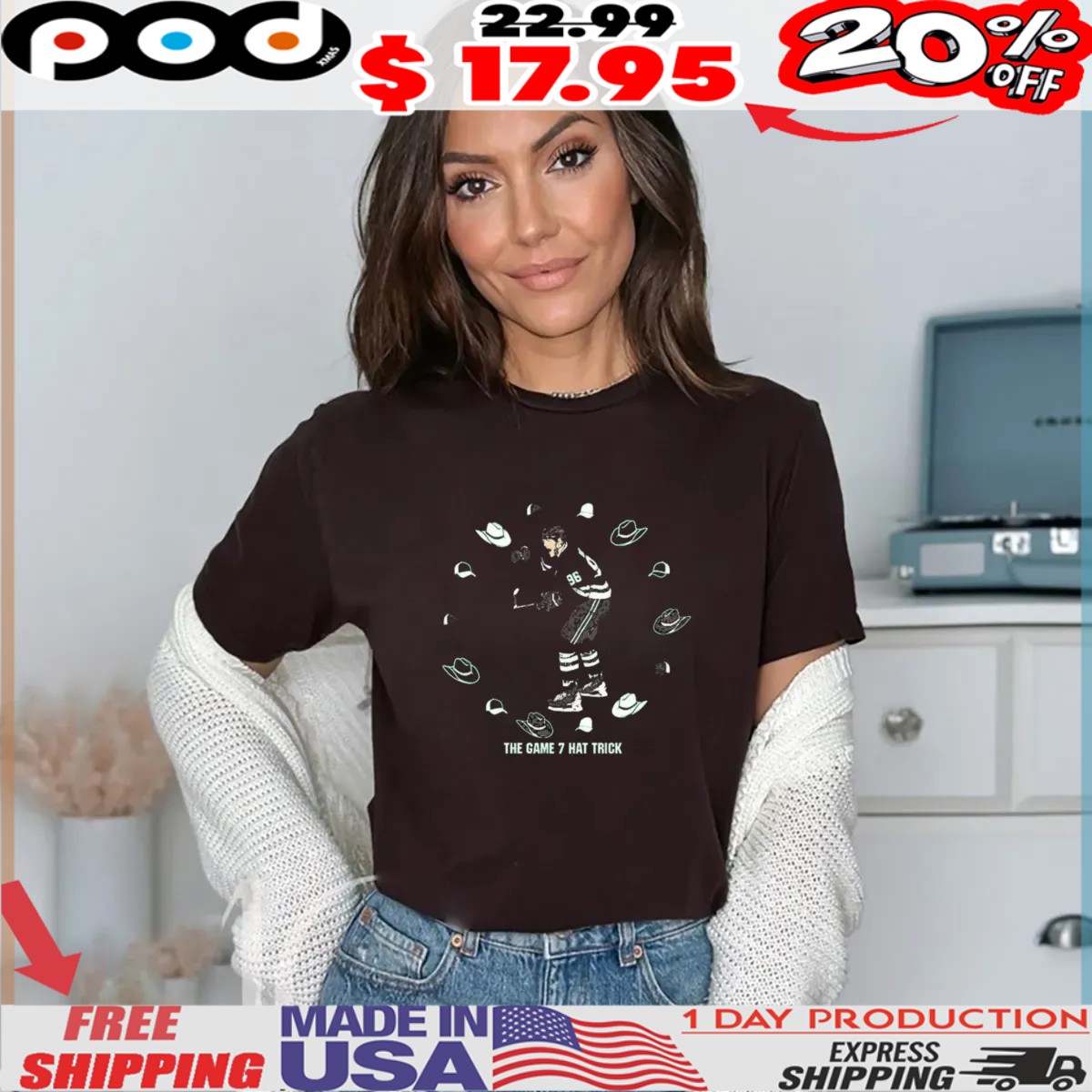 Mikko Rantanen The Game Seven Hat Trick Shirt Mikko Rantanen The Game Seven Hat Trick Shirt