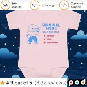 Minecraft Survival Mode Self Defense Loyalty Rage Compassion T Shirt