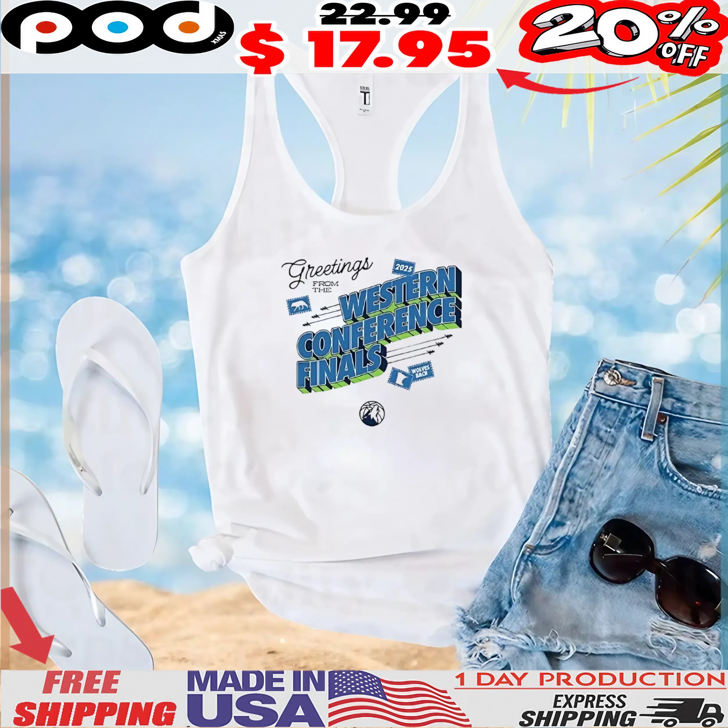 Minnesota Timberwolves 2025 greetings from the Western Conference Finals t shirt