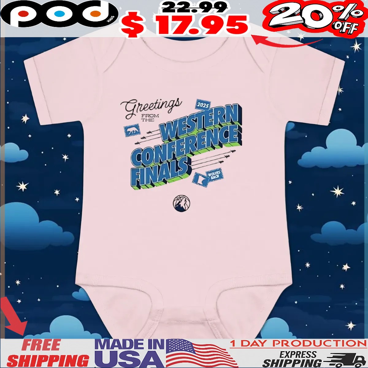 Minnesota Timberwolves 2025 greetings from the Western Conference Finals t shirt