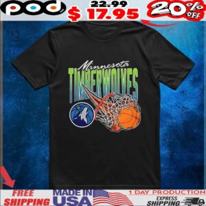 Minnesota Timberwolves on fire logo t shirt
