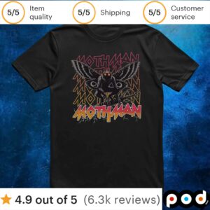 Mothman Metal Font T Shirt