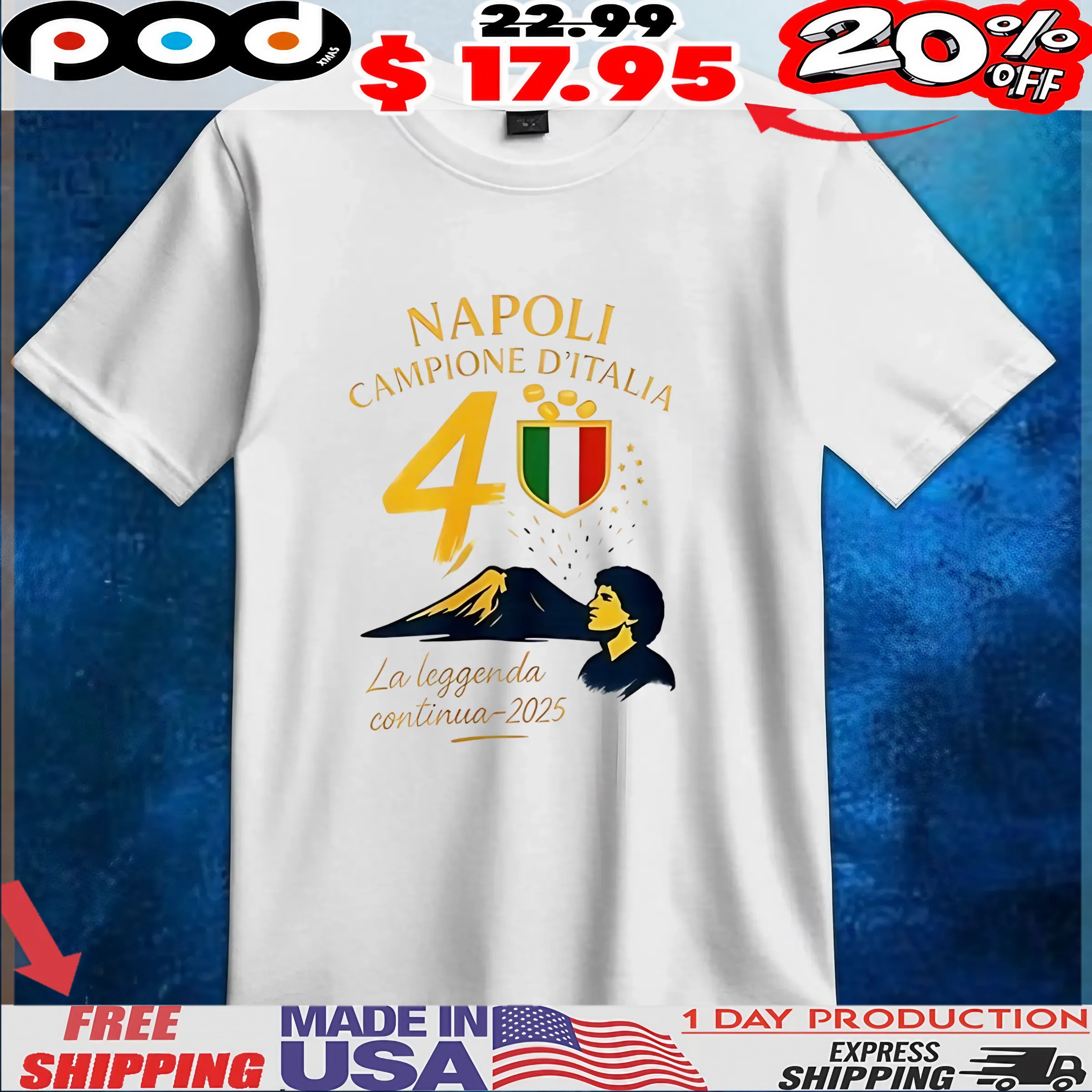 Napoli Campione D’italia La Leggenda Continua 2025 t shirt Napoli Campione D’italia La Leggenda Continua 2025 t shirt