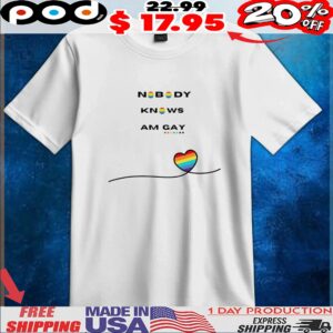 Nobody knows am gay t shirt