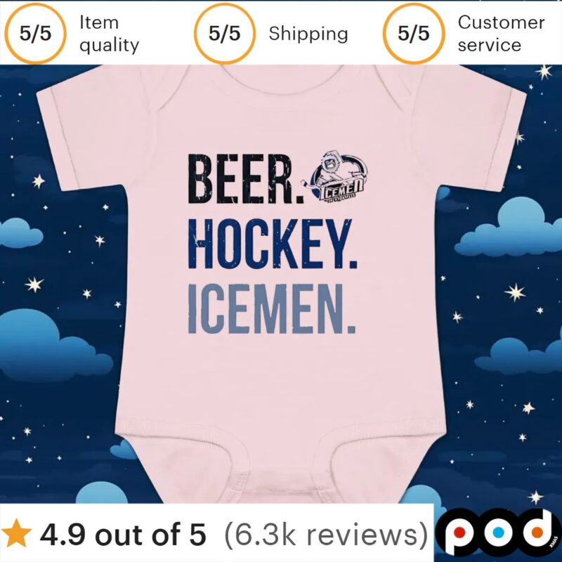 Jacksonville Icemen beer hockey icemen logo t shirt