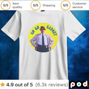 Official Inspector Gadget go go Gadget t shirt