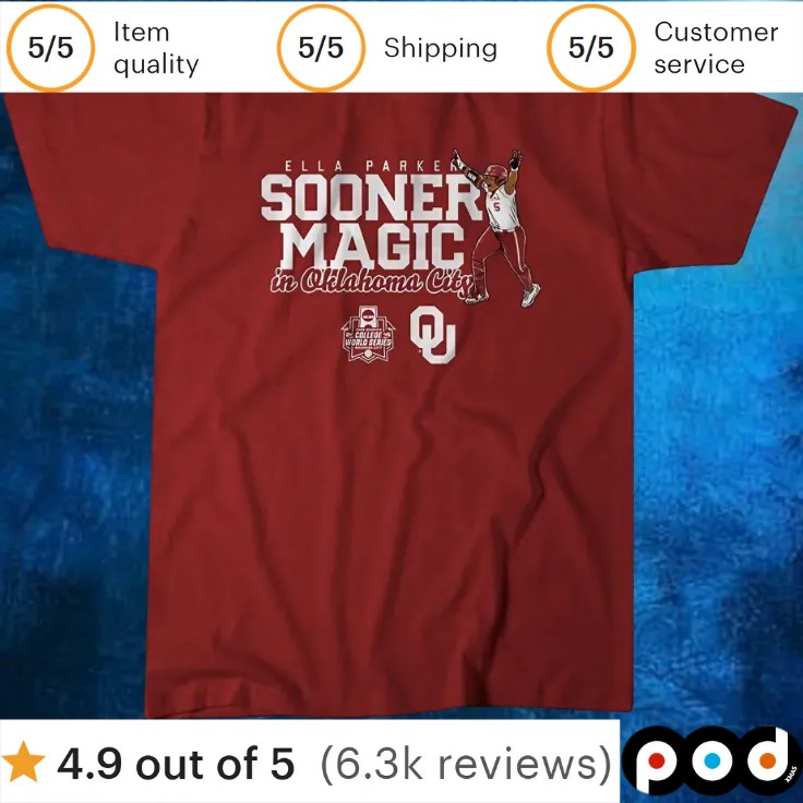 Oklahoma Softball Ella Parker Sooner Magic in Oklahoma City T Shirt