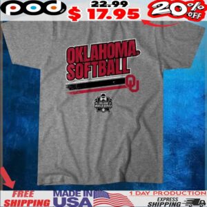 Oklahoma Softball Women's College World Series Stripe T Shirt