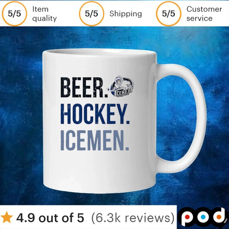 Jacksonville Icemen beer hockey icemen logo t shirt
