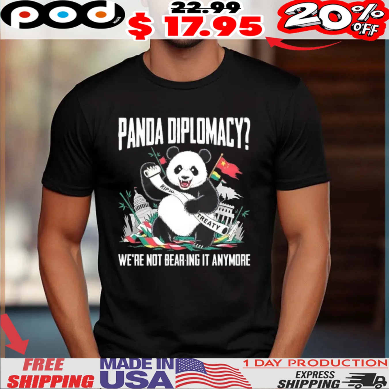 Panda diplomacy we’re not bearing it anymore rip treaty shirt