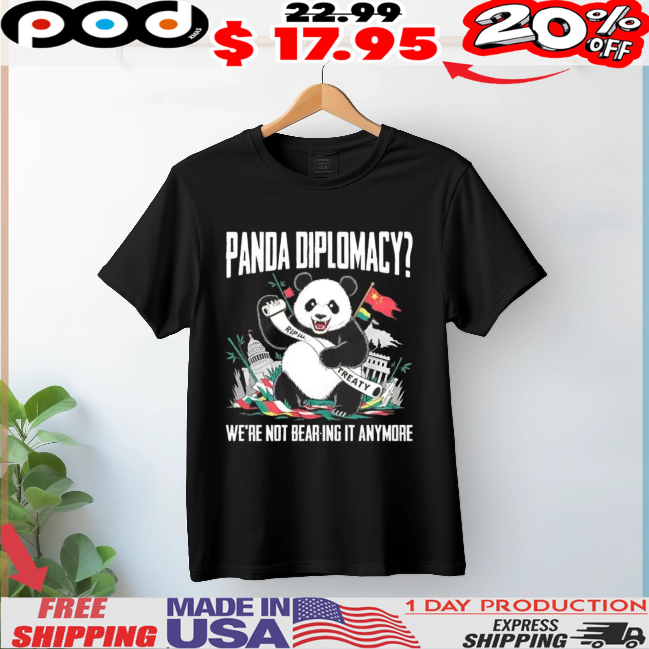 Panda diplomacy we’re not bearing it anymore rip treaty shirt
