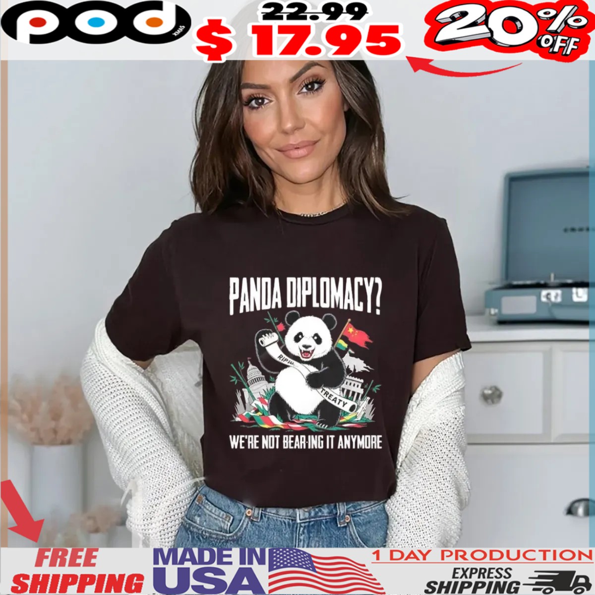 Panda diplomacy we’re not bearing it anymore rip treaty shirt