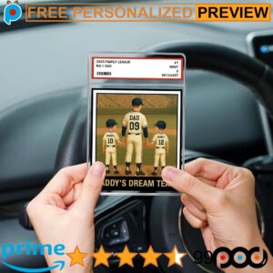 Personalized 2025 FAMILY LEAGUE NO 1 DAD Baseball Father's Day Car Visor Clip