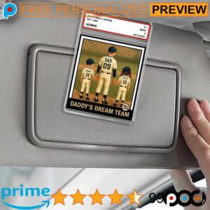 Personalized 2025 FAMILY LEAGUE NO 1 DAD Baseball Father's Day Car Visor Clip