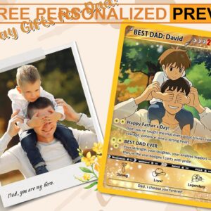 Personalized Anime Photo Gamer Dad Gift Free Custom Father's Day Pokémon Inspired Keepsake Card
