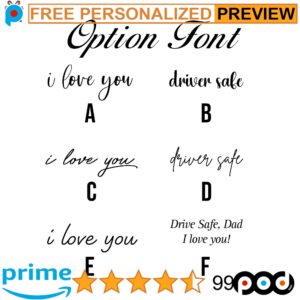 Personalized Drive Safe Reminder Father's Day Photo Car Visor Clip
