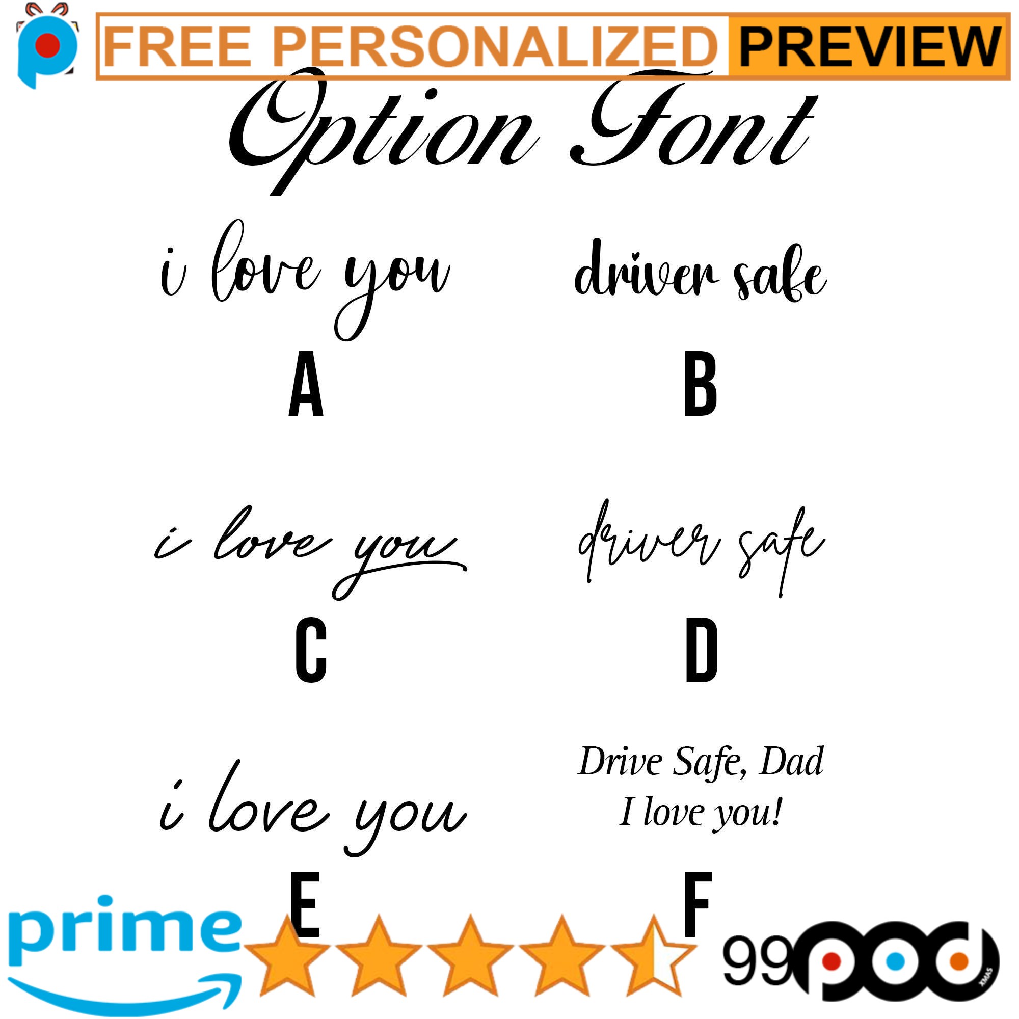 Personalized Drive Safe Reminder Father's Day Photo Car Visor Clip