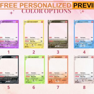 Personalized Father's Day Pokemon Card Anime Free Photo Acrylic Block Plaque