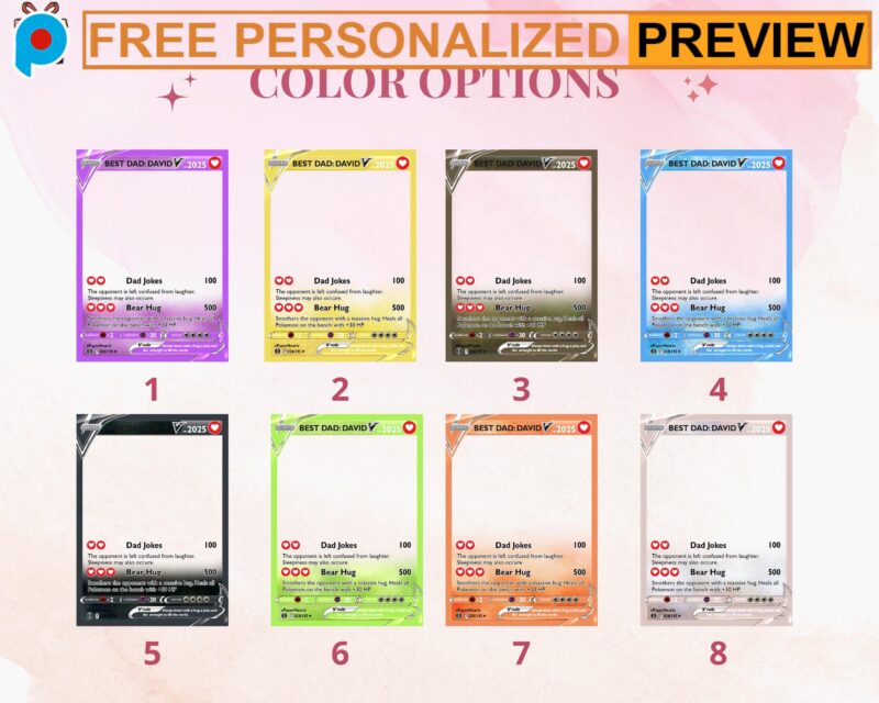 Personalized Father's Day Pokemon Card Anime Free Photo Acrylic Block Plaque Personalized Father's Day Pokemon Card Anime Free Photo Acrylic Block Plaque