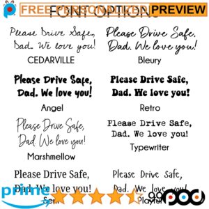 Personalized Please Drive Safe Dad We Love You Fathers Day Gift Photo Car Visor Clip