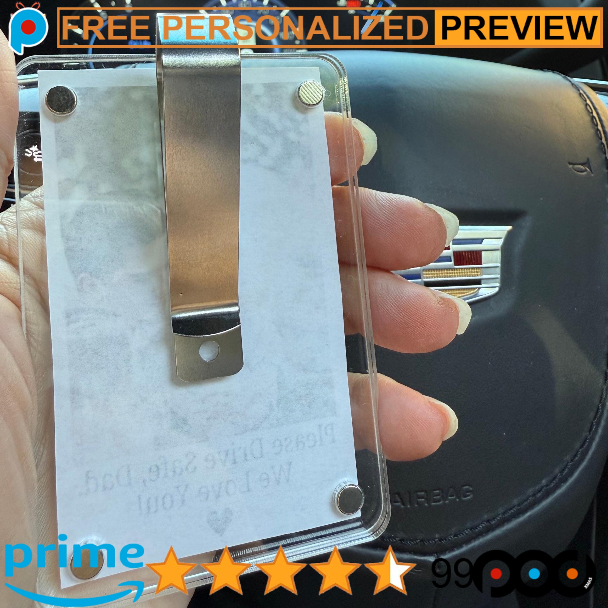 Personalized Please Drive Safe Dad We Love You Fathers Day Gift Photo Car Visor Clip Personalized Please Drive Safe Dad We Love You Fathers Day Gift Photo Car Visor Clip