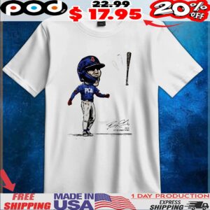 Pete Crow-Armstrong Chicago Cubs batflip big head signature T Shirt