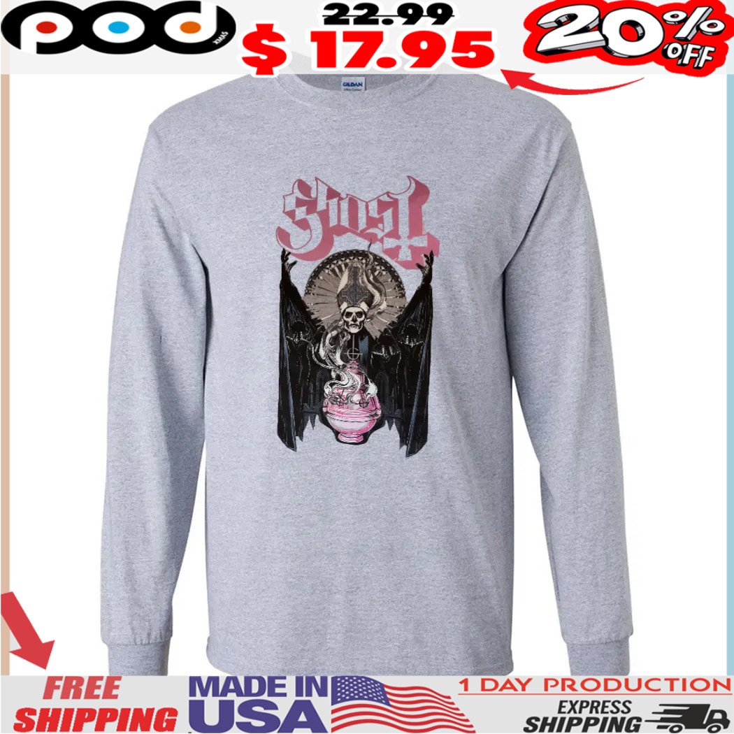 Pink Gothic Ghost Metal Skull Shirt Pink Gothic Ghost Metal Skull Shirt
