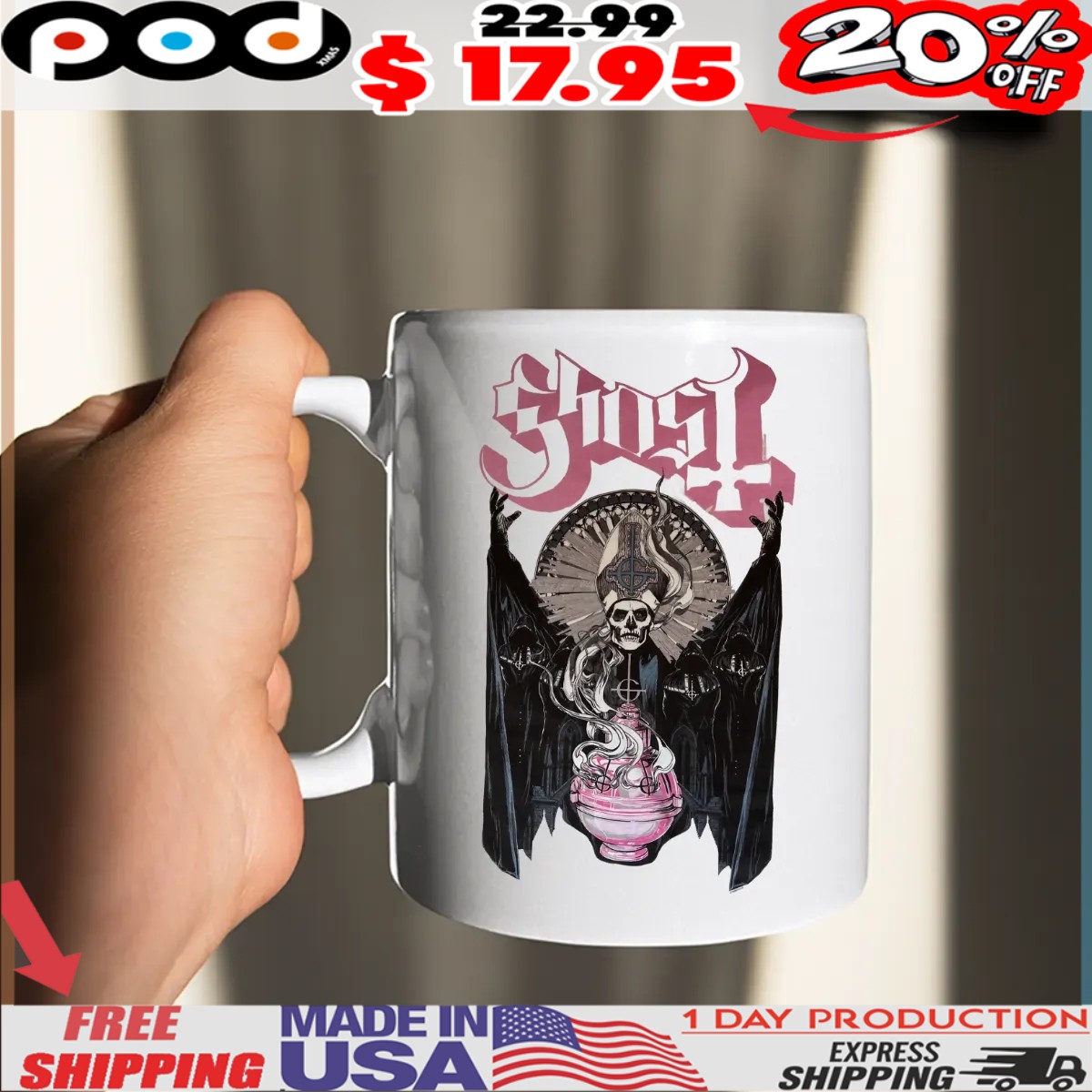 Pink Gothic Ghost Metal Skull Shirt Pink Gothic Ghost Metal Skull Shirt