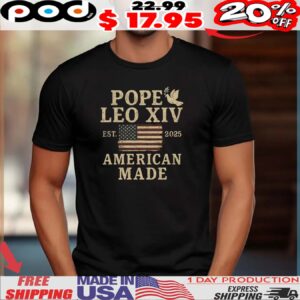 Pope Leo XIV First American Pope EST 2025 Retro Flag Shirt