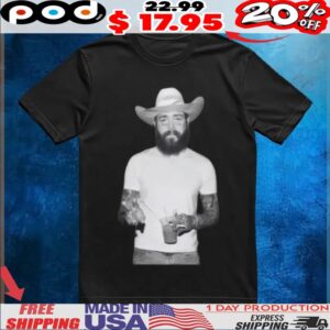 Post Malone Wearing Csusb Country Music Tour T Shirt