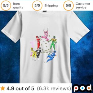 Power Rangers turn up t shirt
