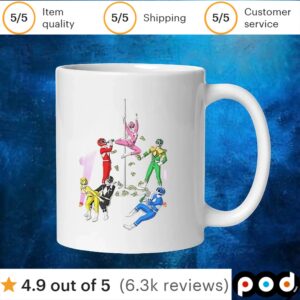 Power Rangers turn up t shirt
